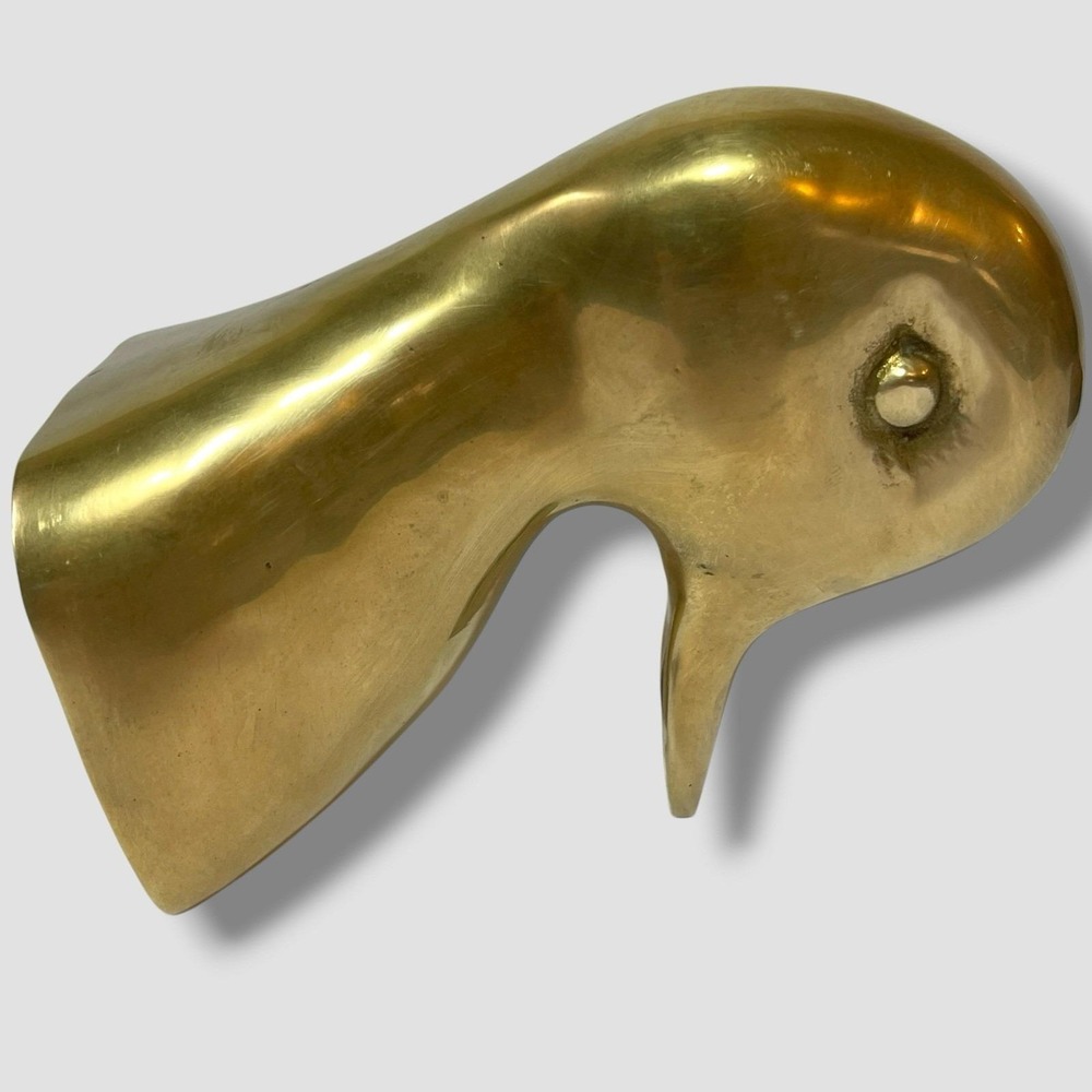 Vintage Brass Duck Head 5" Bookend Country Cottage Grandmacore Farmhouse Decor - Picture 11 of 12